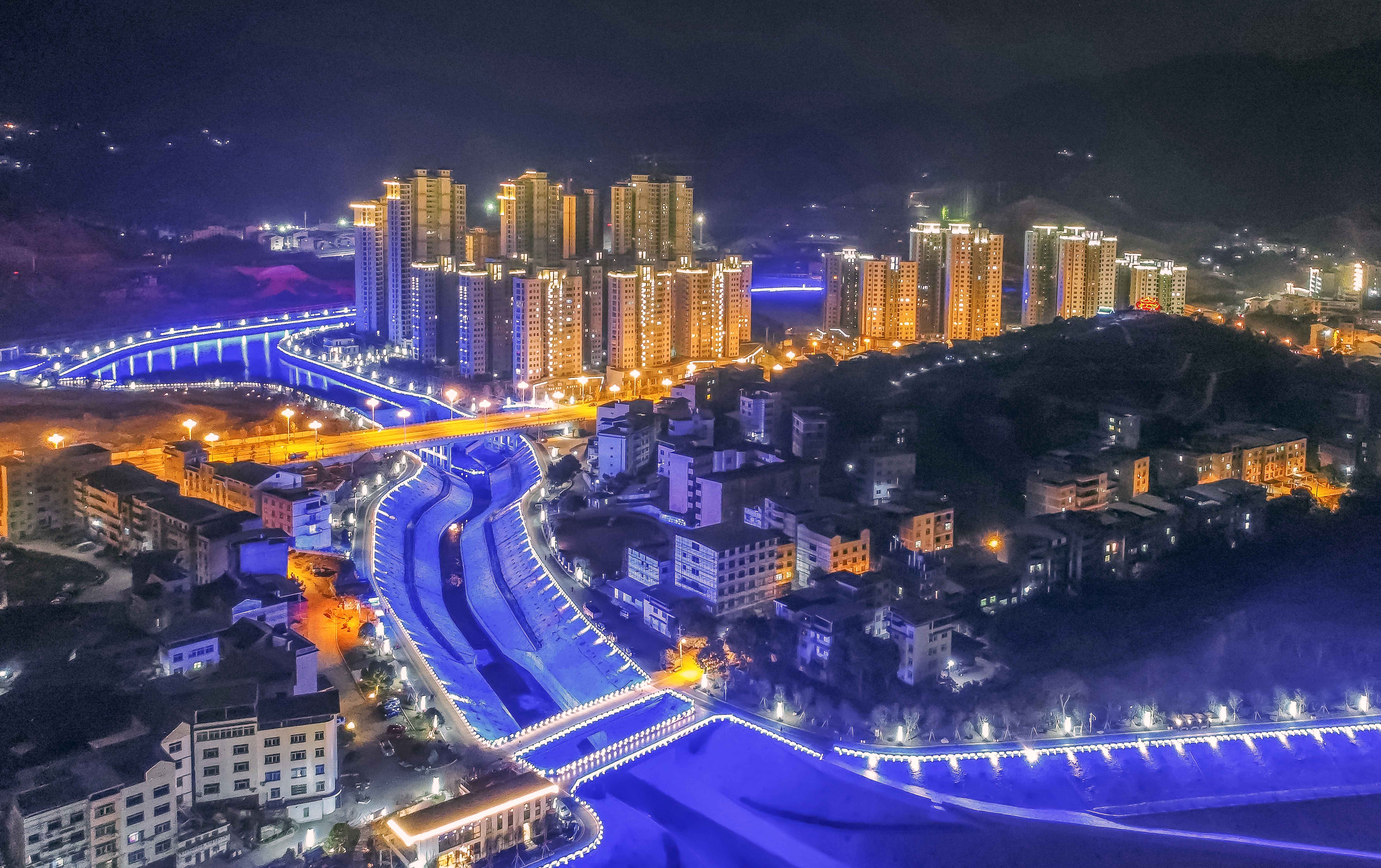 美丽的新城夜色