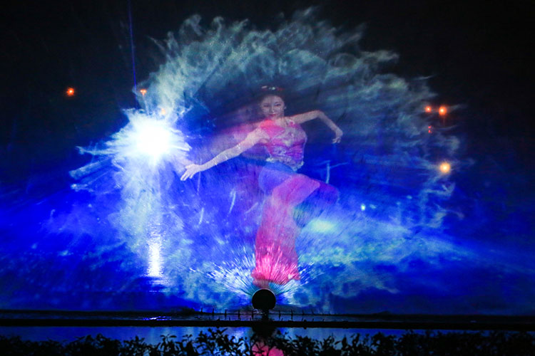 湄洲岛《妈祖》3D水幕秀今晚上演 震撼光影抢先看